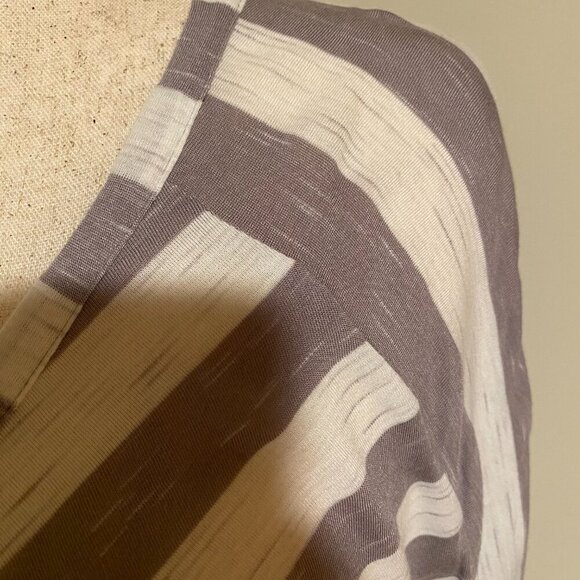 Apt 9 Grey and White Striped Blouse - Picture 5 of 9